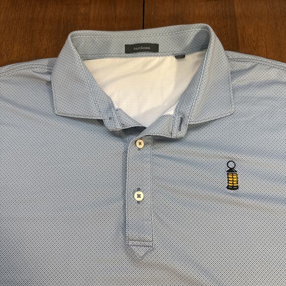 Turtleson Polo Golf Performance Shirt Chairman’s Cup Blue Diamond AOP Men's 2XL - Picture 2 of 9